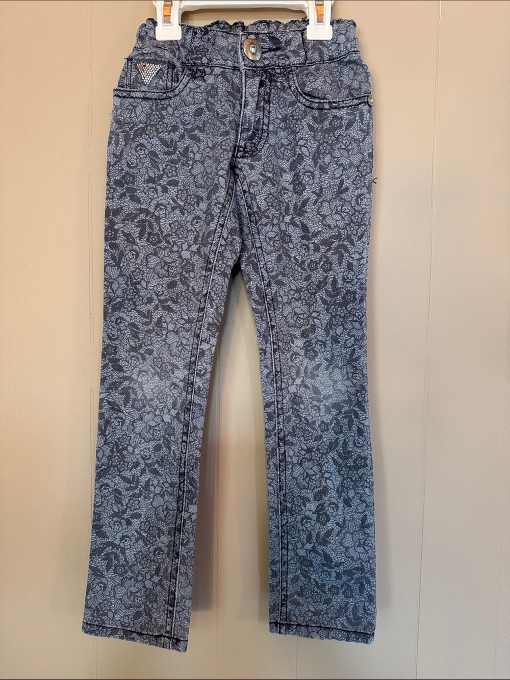 Girls Guess Floral Print Jeans
